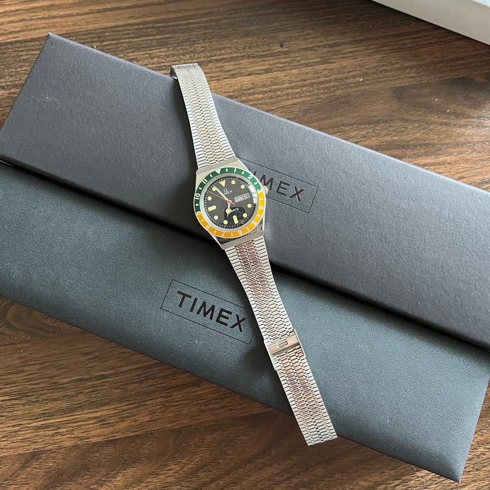 Q Timex Reissue 38mm Stainless Steel Bracelet Watch